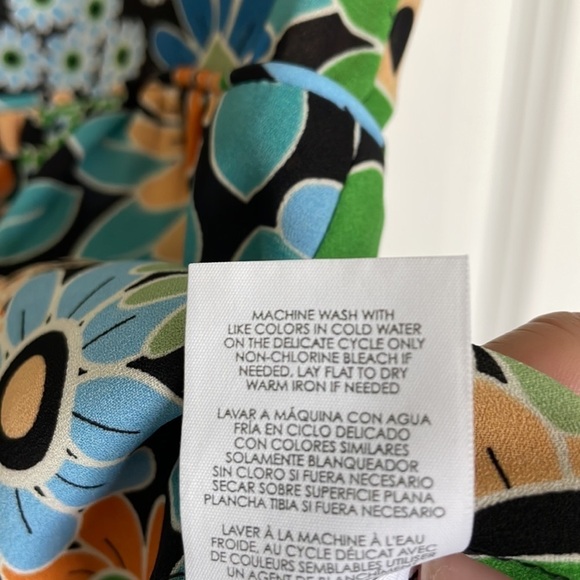 Cabi Women’s Front Button Floral Peplum Blouse Multicolored M - Picture 7 of 7